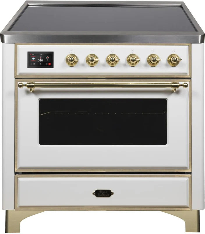 White Induction Range with Electric Oven T1370