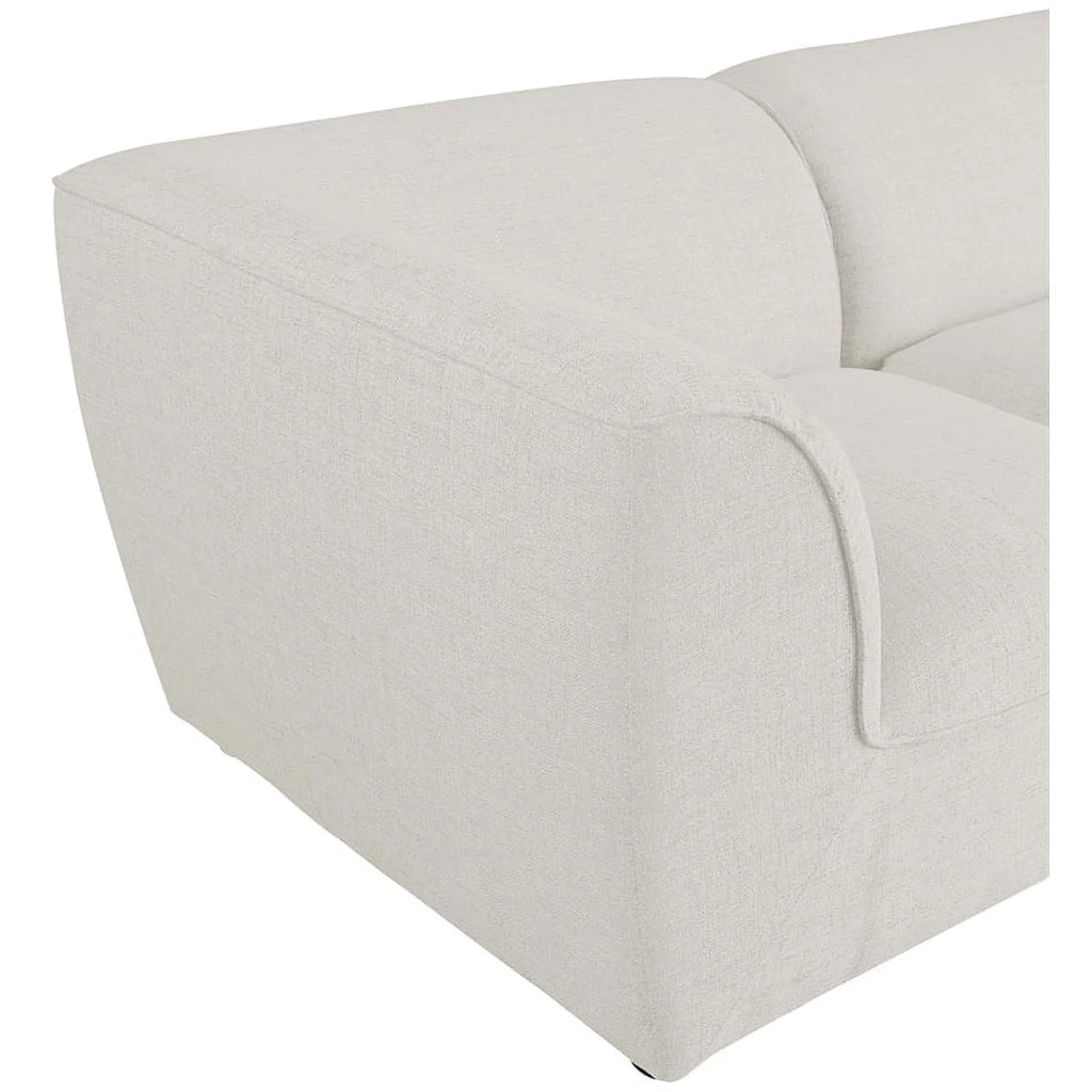 Cream Linen Textured Modular Sectional E51614