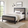 Queen Size Rustic Oak Bed F90898