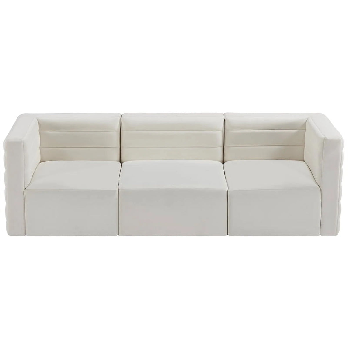 Cream Velvet Modular Sofa X27966