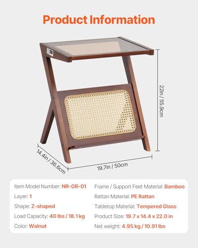 Rattan Coffee Table with Rubber Wood Top 47-Inch E853