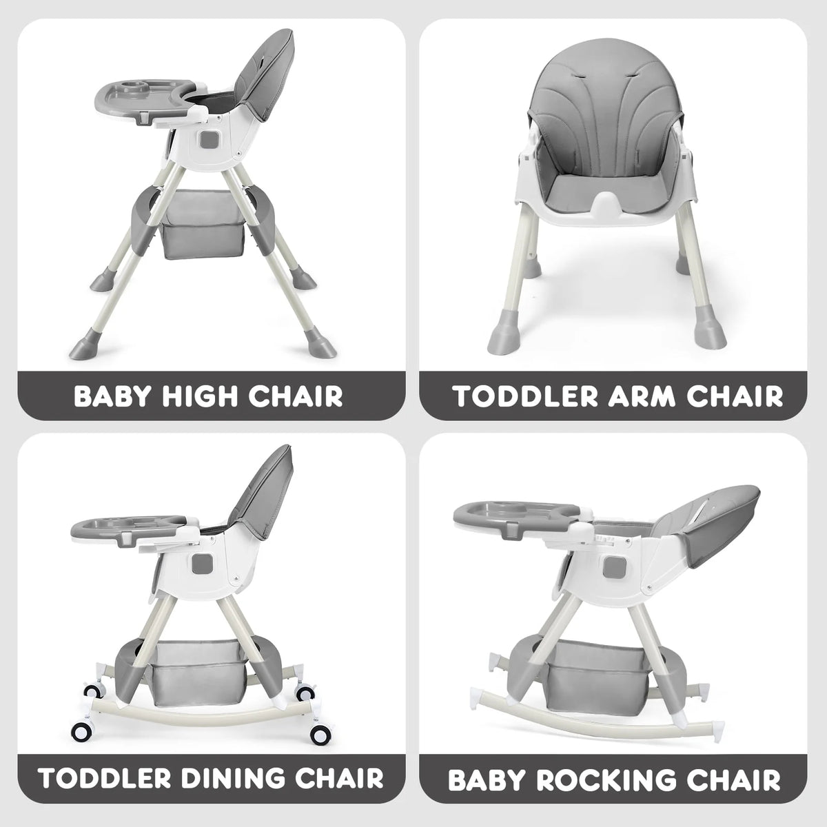 4-in-1 Convertible High Chair F393