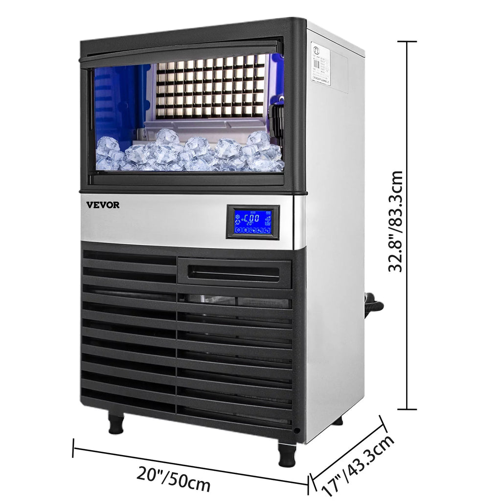 Commercial Ice Maker 155lbs/24h with 44lbs Bin Stainless Steel Z73640