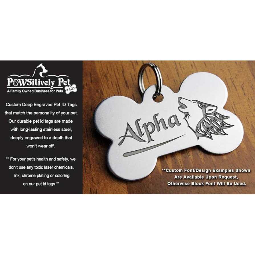 Stainless Steel Custom Deep Engraved Pet ID Tags N200
