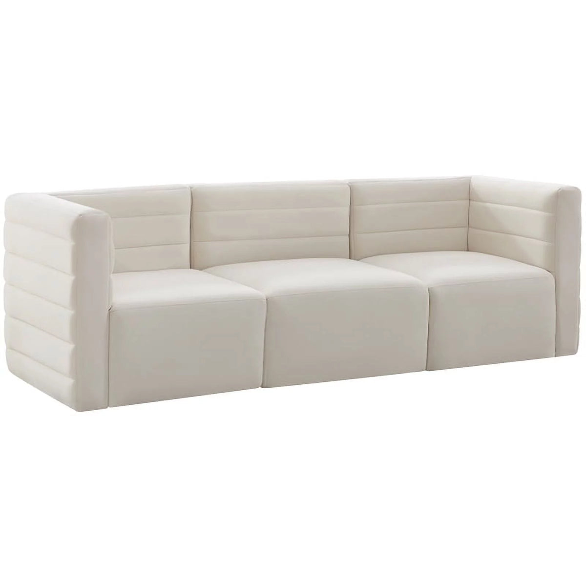 Cream Velvet Modular Sofa X27966