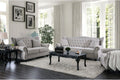 Light Gray Linen Living Room Set 3pcs H256141