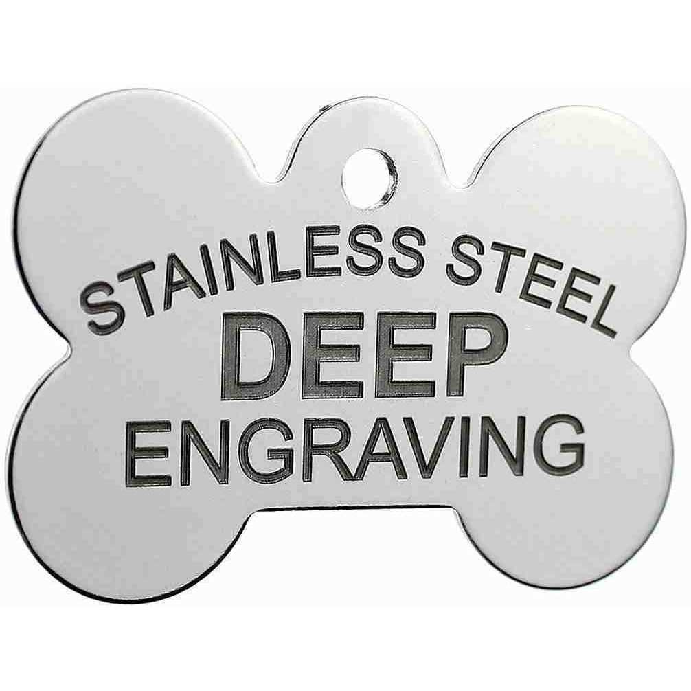 Stainless Steel Custom Deep Engraved Pet ID Tags N200