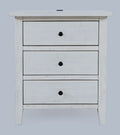 Contemporary Coastal Distressed Acacia Nightstand P186