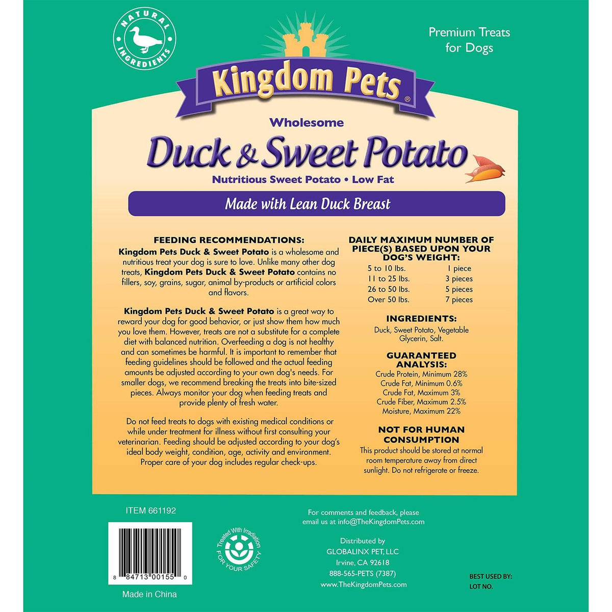 Duck & Sweet Potato Jerky Twists B747
