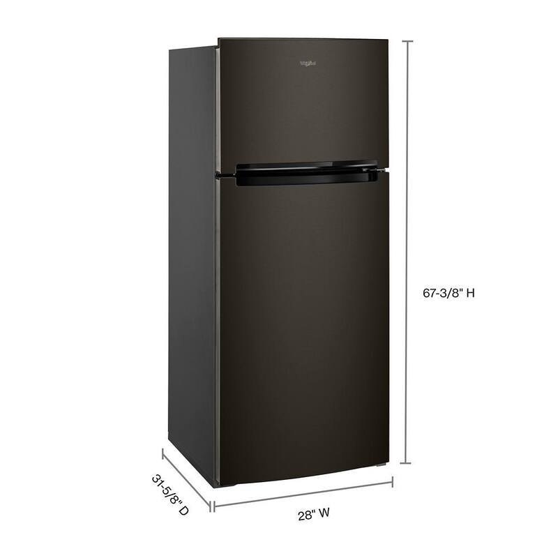 17.6 cu. ft. Black Stainless Top Freezer Refrigerator D6822