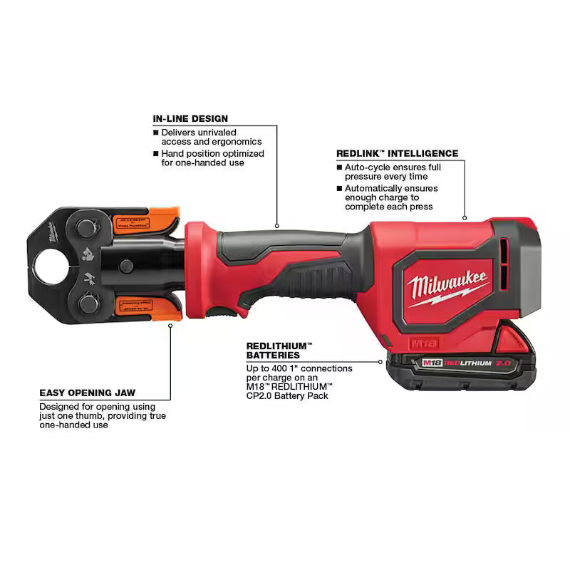 18V Cordless PEX Press Tool Kit with 2.0Ah Batteries & Charger Q6148