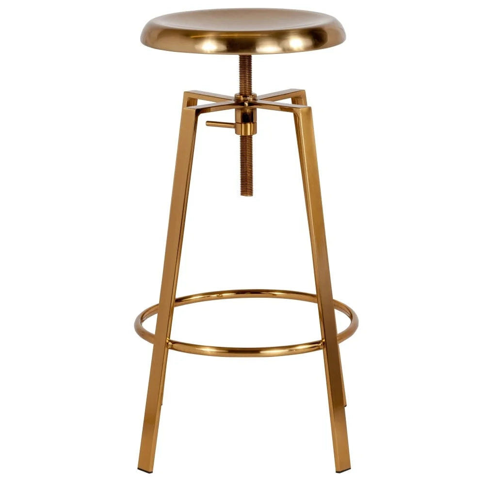 Yellow Adjustable Height Swivel Barstool J4363