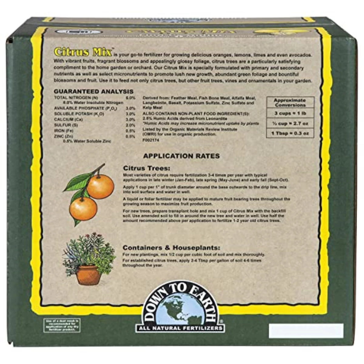 Organic Citrus Fertilizer Mix 6-3-3, 15 lbs. Q7973