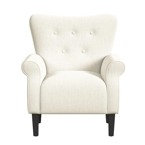Upholstered Rolled Arm Wingback Accent Chair M394