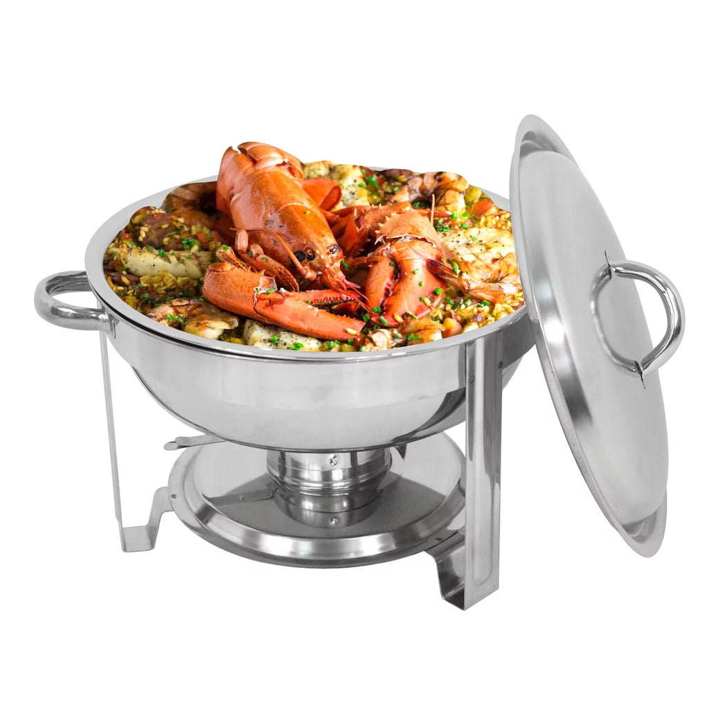Round Chafing Dish 5Qt Buffet Stove Set I54426