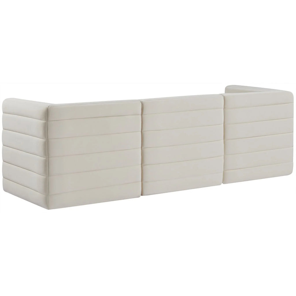 Cream Velvet Modular Sofa X27966