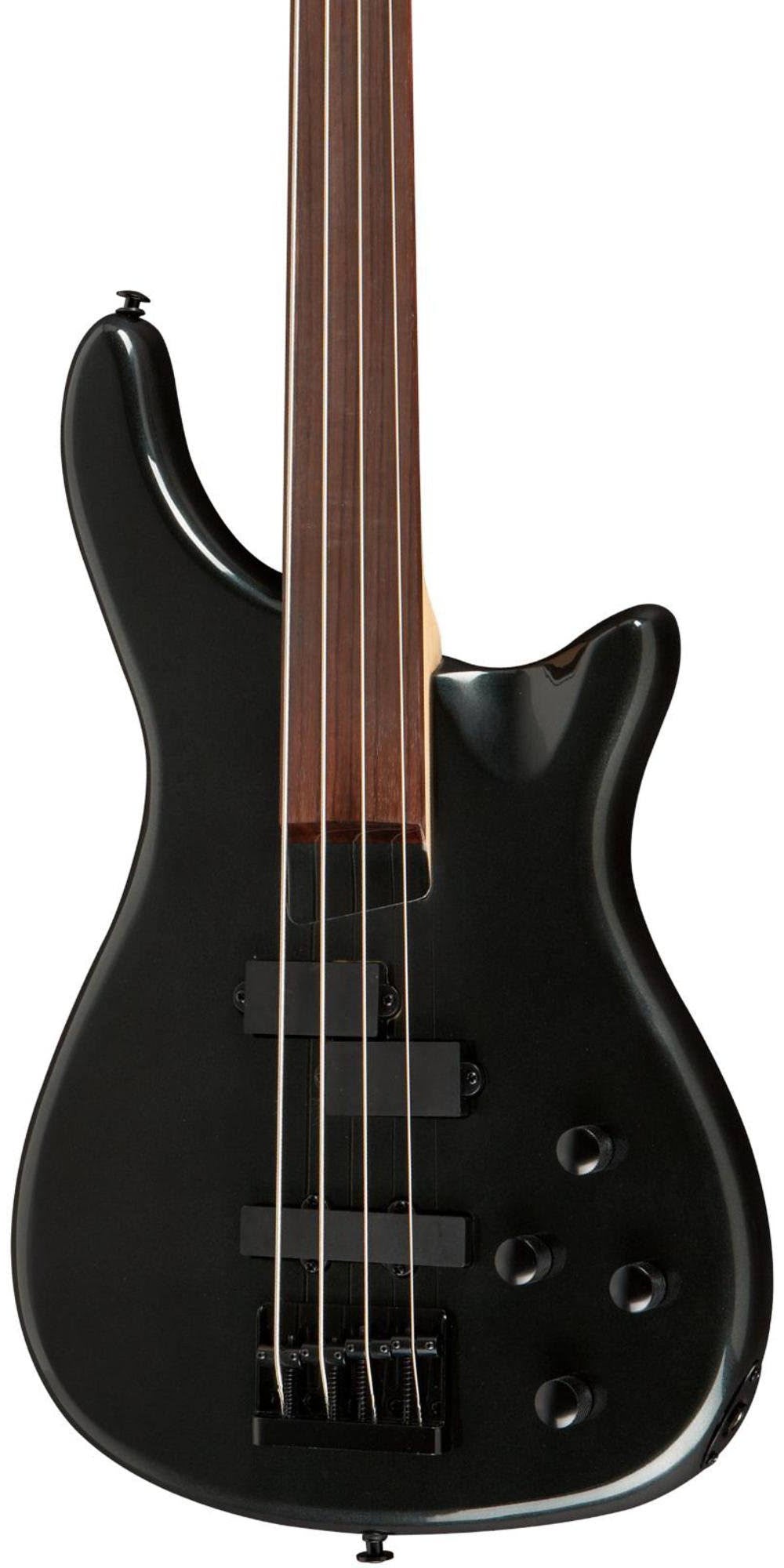 Pearl Black Fretless Electric Bass Guitar R389071