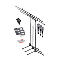 3 Pack Microphone Boom Arm Stand Holder XLR Cable Cardioid Dynamic Mic Clip K29526