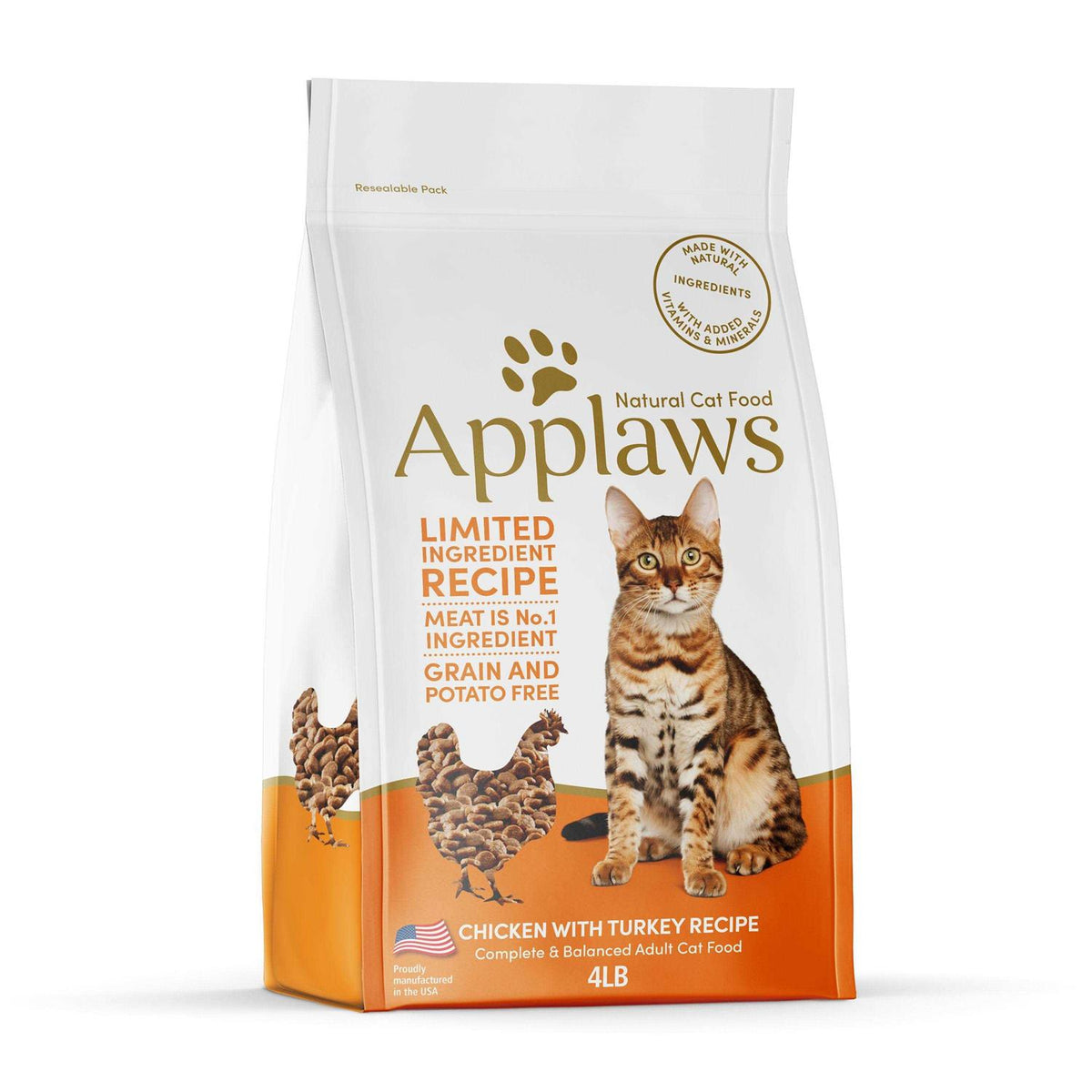 Grain Free Chicken Turkey Dry Cat Food A76252