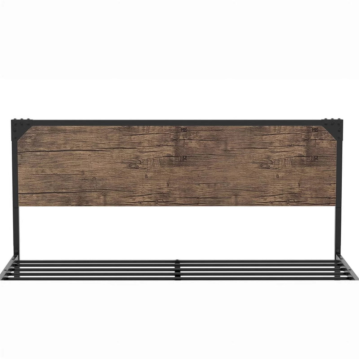 Queen Metal Platform Bed in Brown F6947