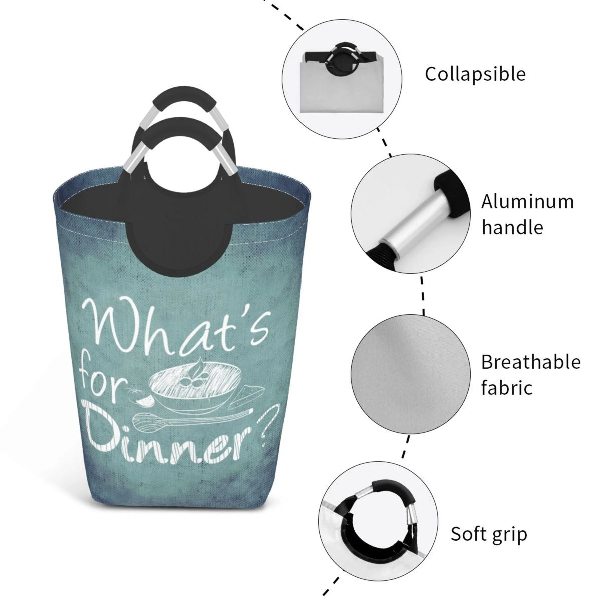 50L Waterproof Collapsible Laundry Hamper H5785