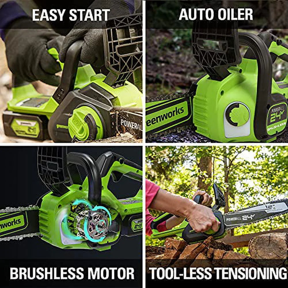 24V 12-inch Brushless Chainsaw with Battery and Charger N631545