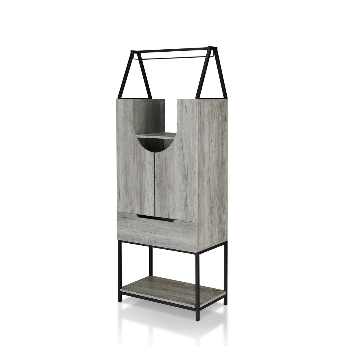 Contemporary Metal Wine Cabinet A586