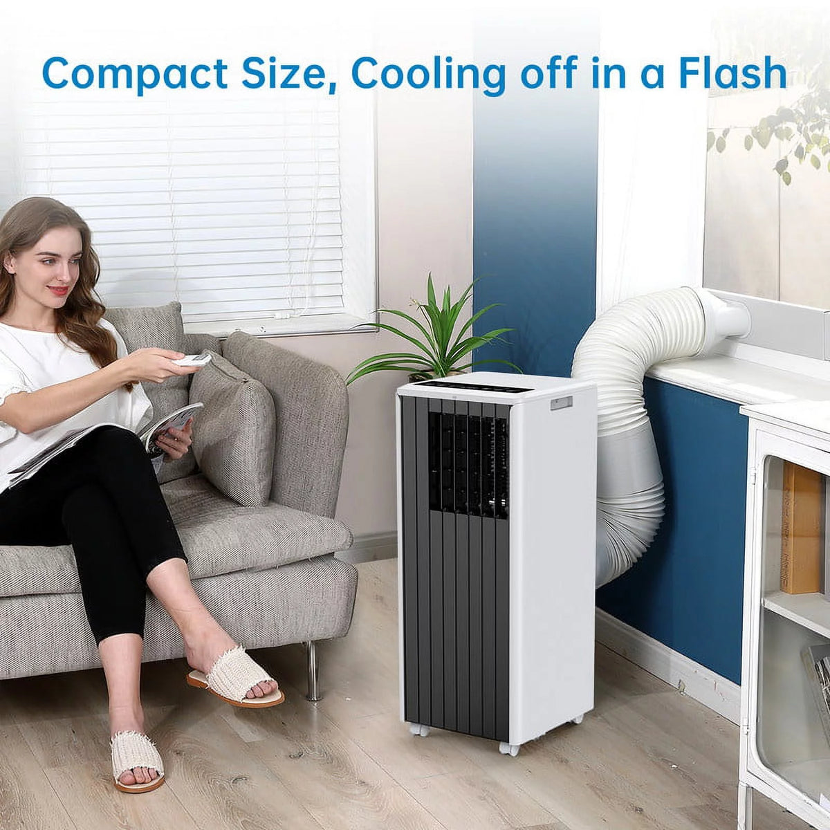Portable Air Conditioner 5,000 BTU with Remote & Window Kit F421