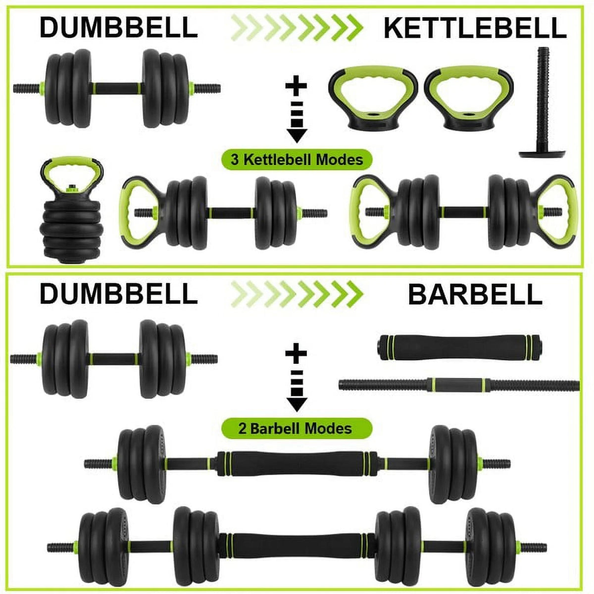 4-in-1 Adjustable Dumbbells Set 44 LBS G8352
