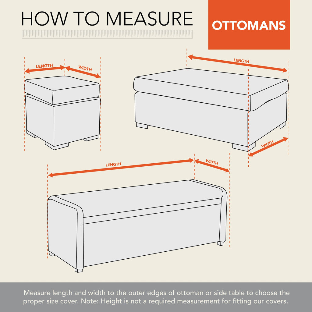 Waterproof Patio Ottoman Cover Q111
