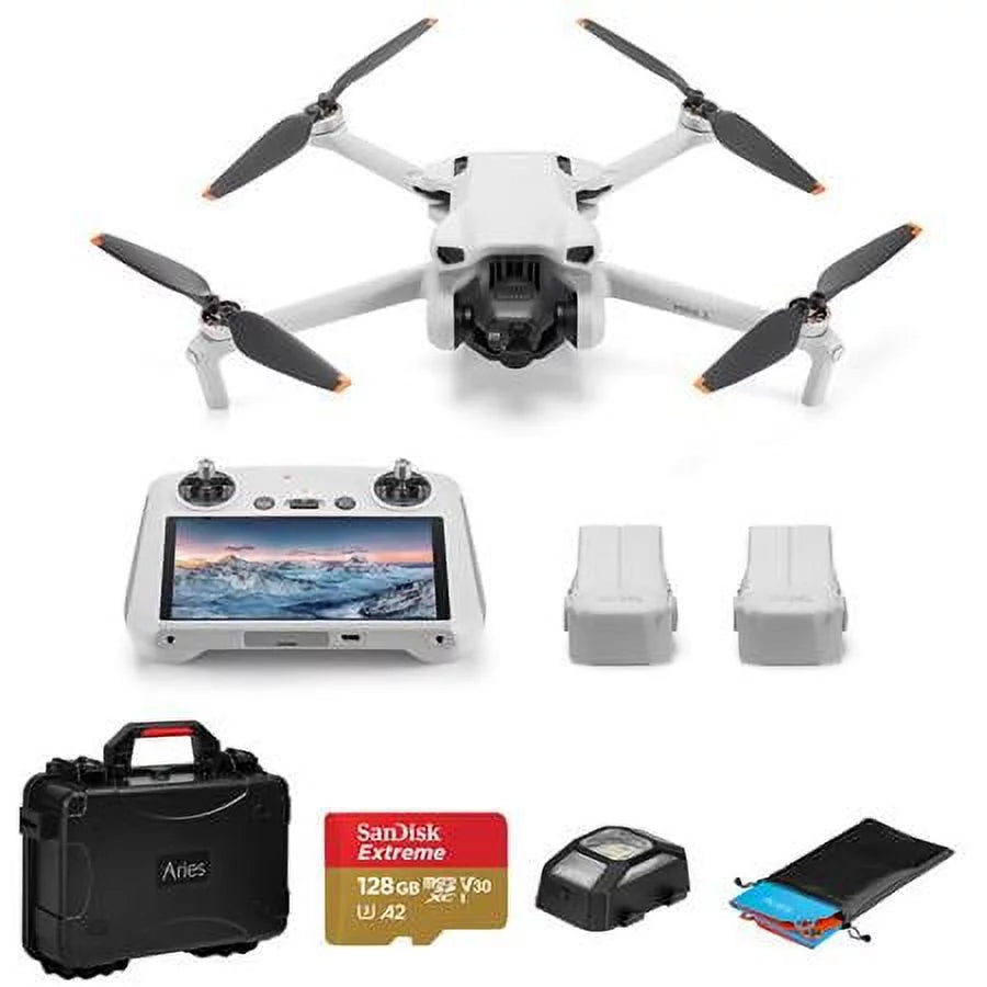 Mini 3 Drone with RC Remote Controller, Carrying Case, 128GB microSD Card J953