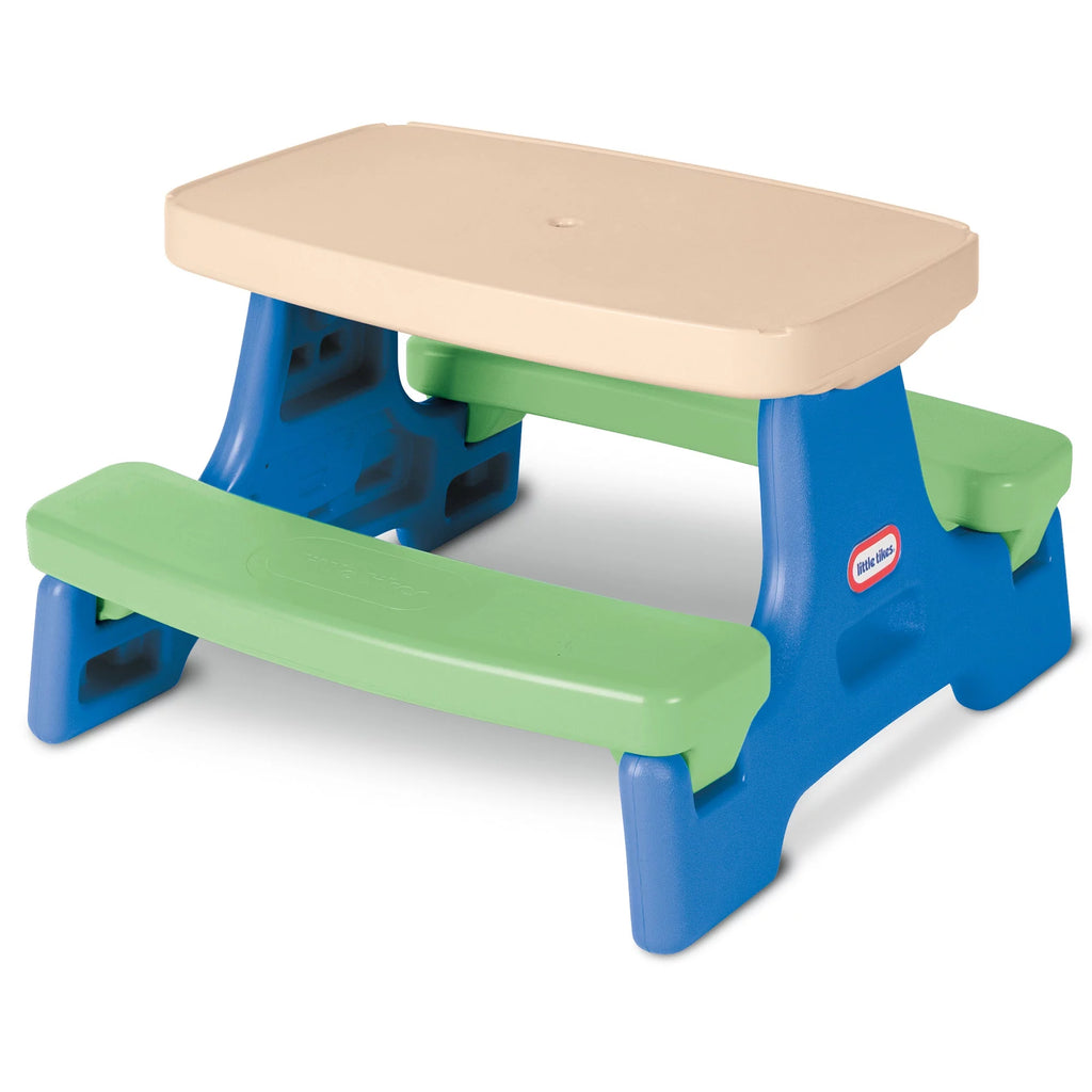 Blue & Green Kids Play Table with Umbrella R7184