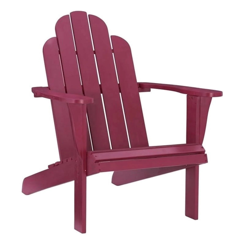 Red Wood Outdoor Chair with Arm Rests W385107