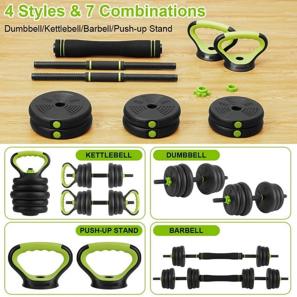 4-in-1 Adjustable Dumbbells Set 44 LBS G8352