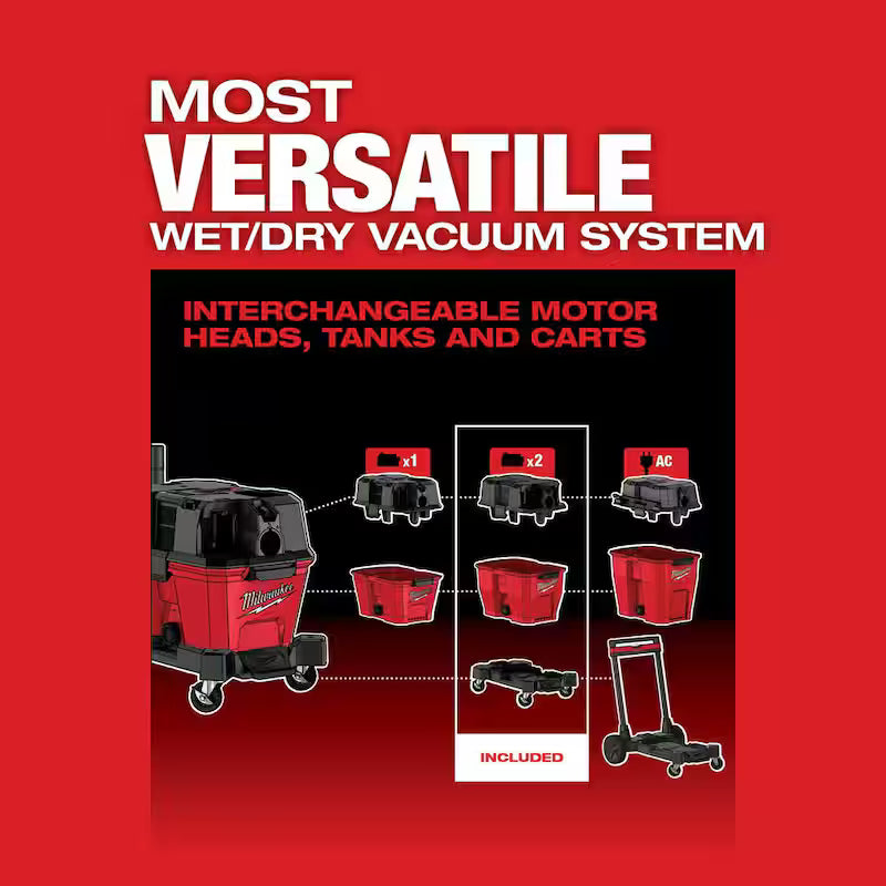 9 Gal. Cordless Wet/Dry Shop Vacuum Kit with Swiveling Palm Brush Tool U3185
