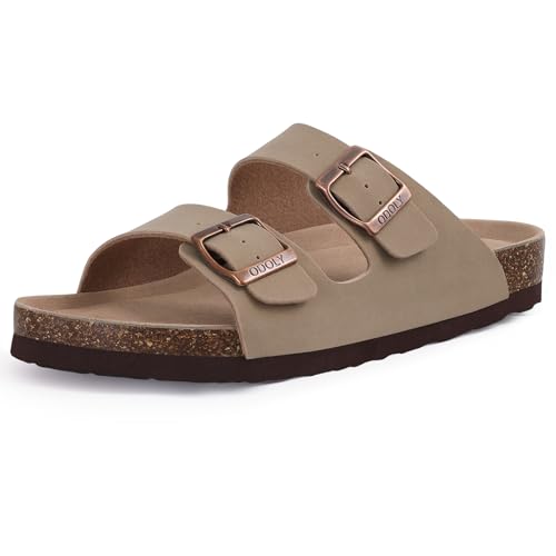 Cork Footbed Slide Sandal with Adjustable Buckle W770