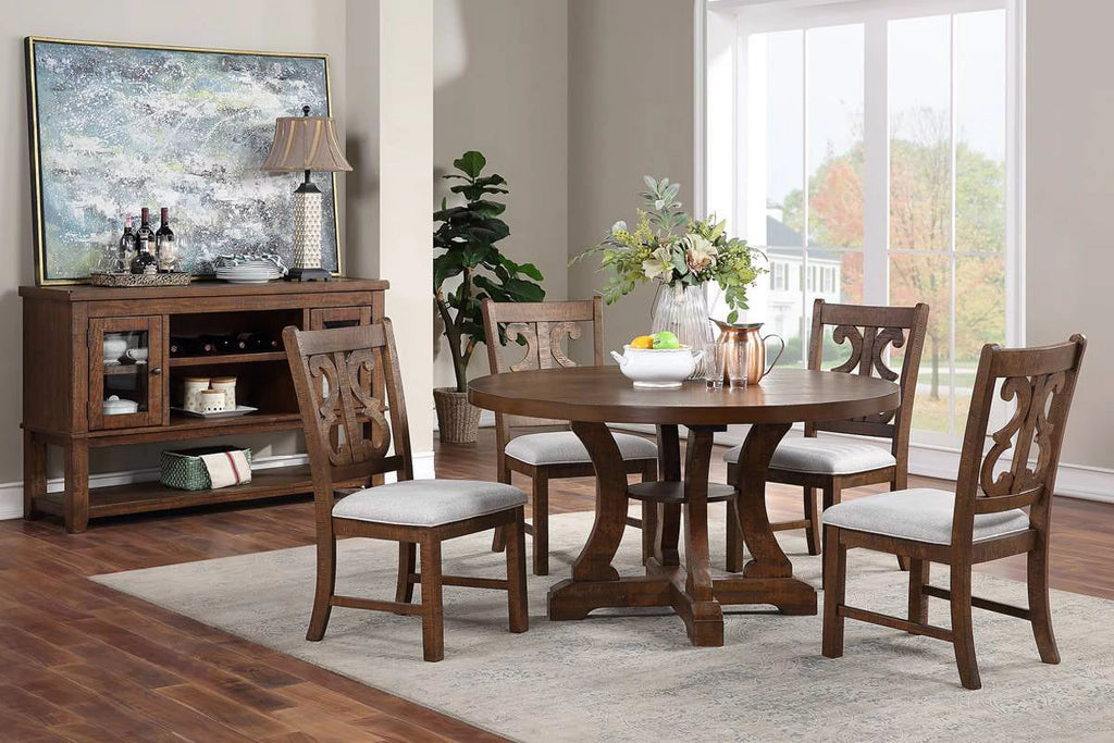 Set of 2 Wooden Cushion Seat Chairs A469