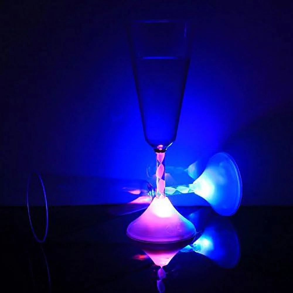 6 Oz LED Light Up Champagne Flutes Set Of 6 F2357
