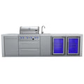 Island Grill with Beverage Center and Fridge Cabinet T9714