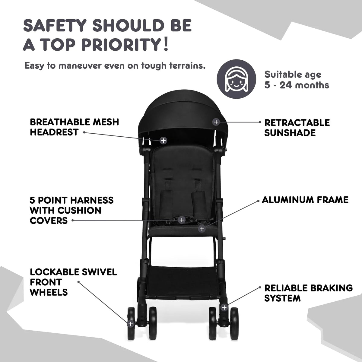 Lightweight Compact Umbrella Stroller K27919