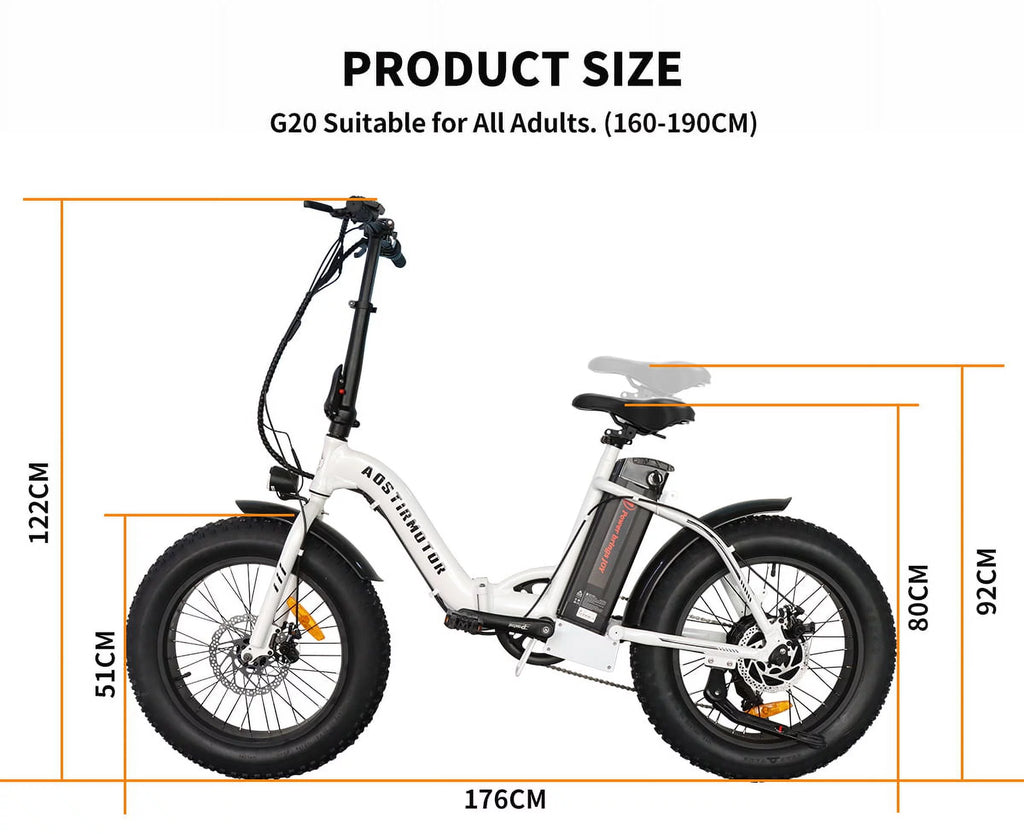 Folding Electric Bike 20 inch Fat Tire 500W 36V 13AH G790605