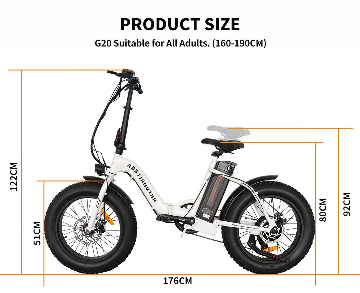 Folding Electric Bike 20 inch Fat Tire 500W 36V 13AH G790605