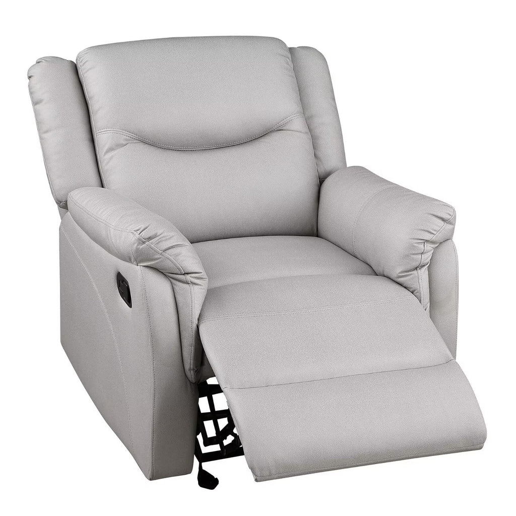 White Microfiber Recliner Accent Chair K8747