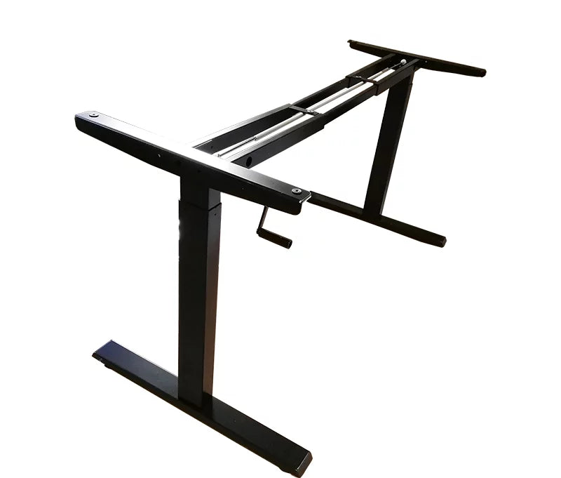 Hand Crank Stand Up Desk Height Adjustable Black L3812