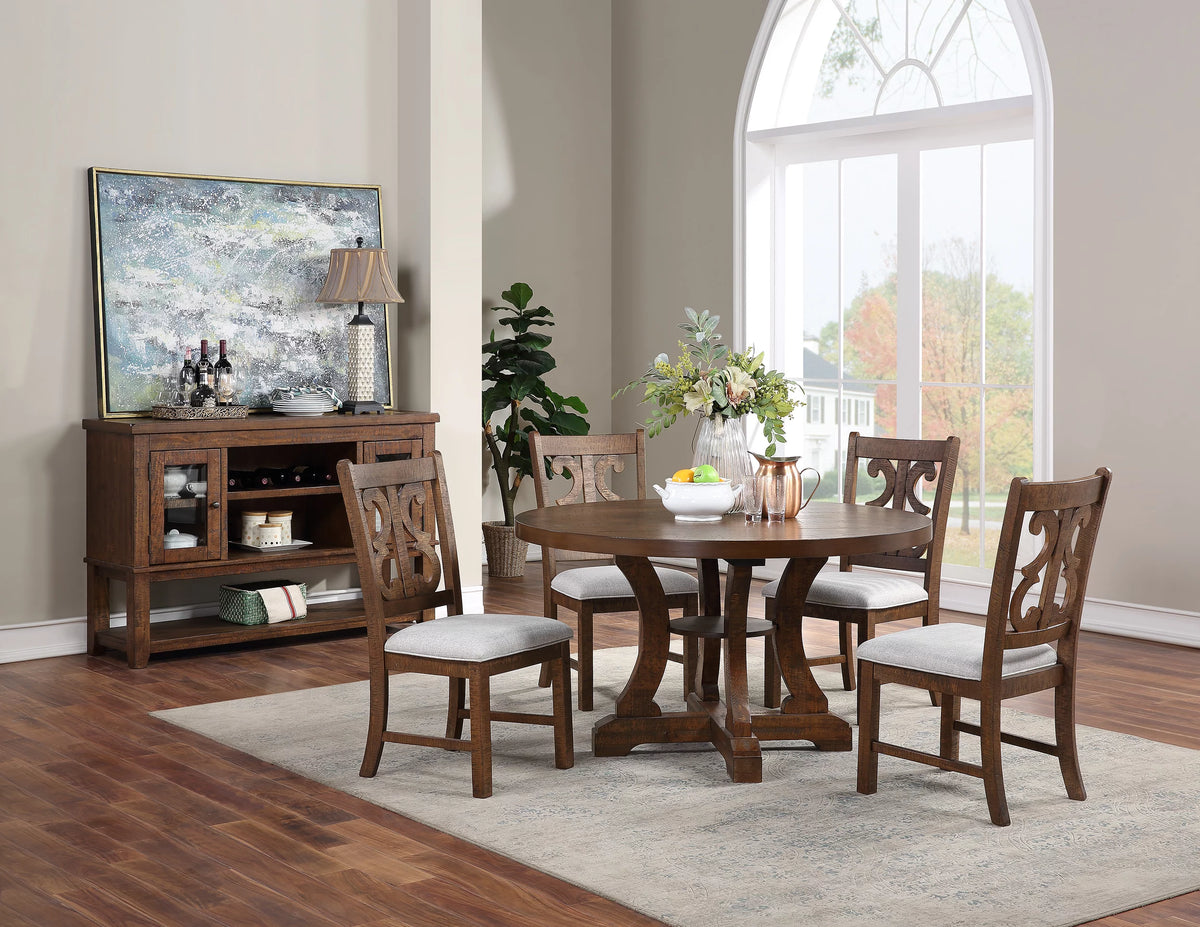 Set of 2 Wooden Cushion Seat Chairs A469