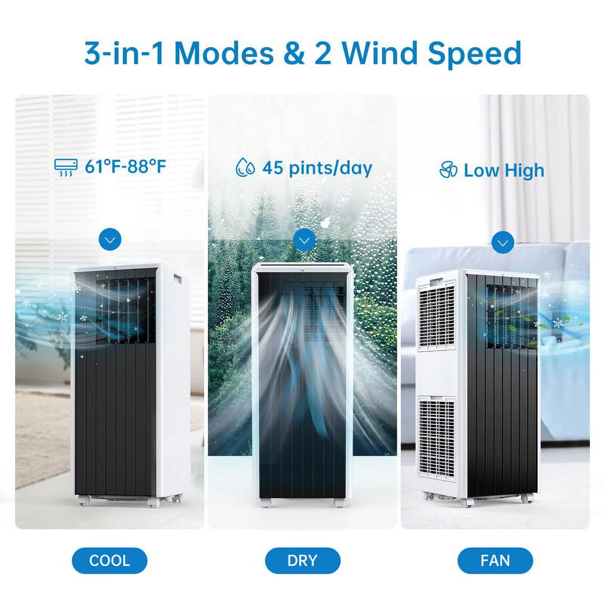 Portable Air Conditioner 5,000 BTU with Remote & Window Kit F421
