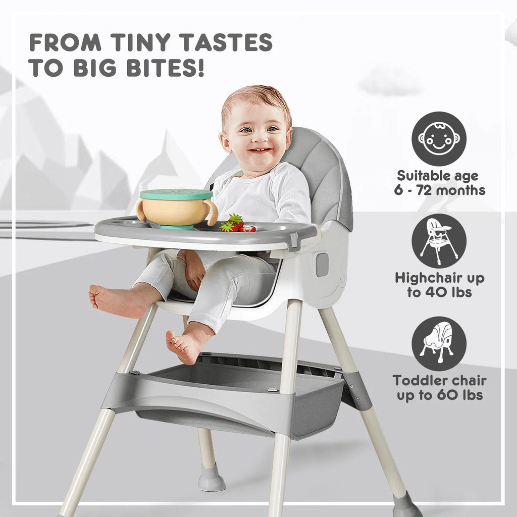 4-in-1 Convertible High Chair F393