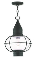 1 Light Black Outdoor Chain Lantern W3904