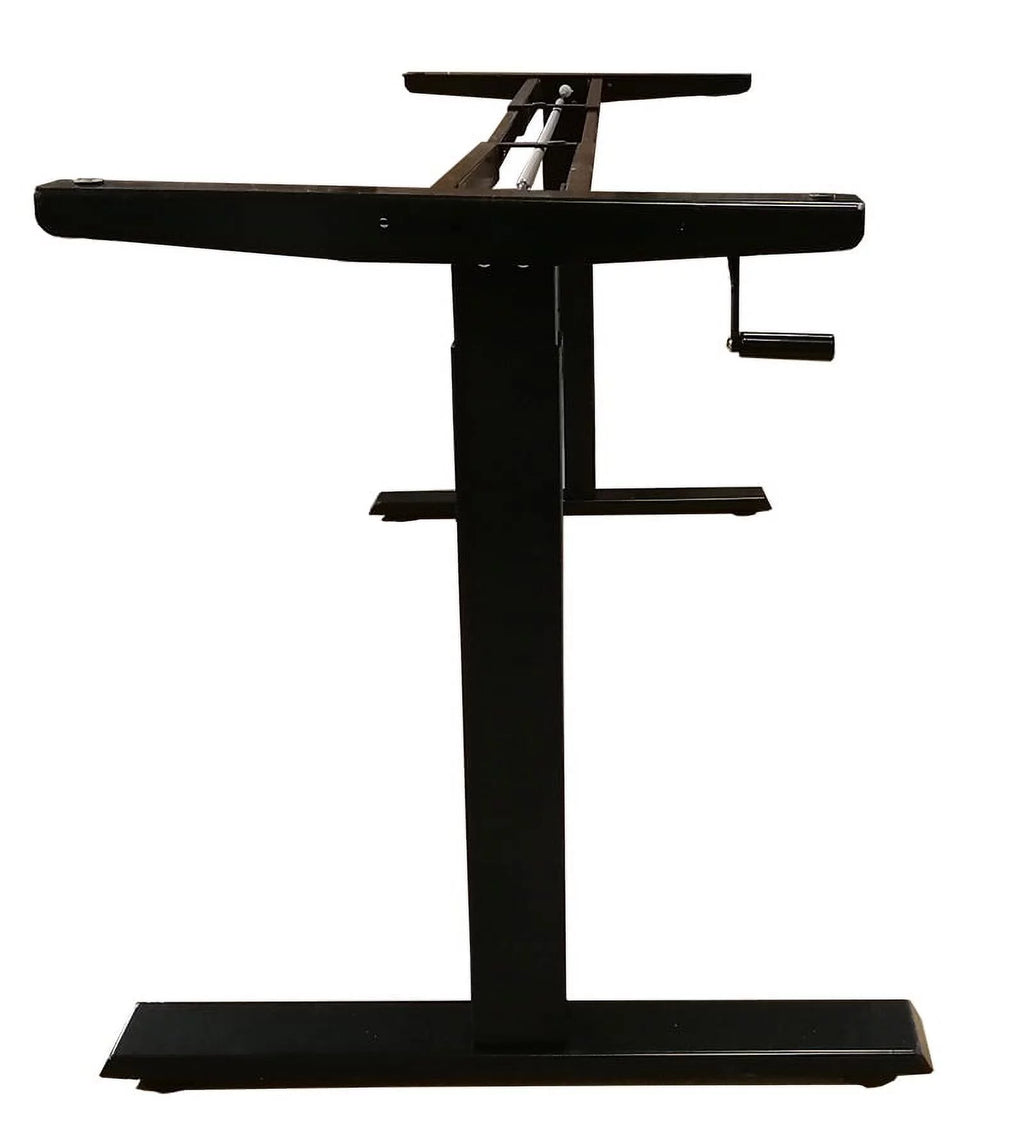 Hand Crank Stand Up Desk Height Adjustable Black L3812
