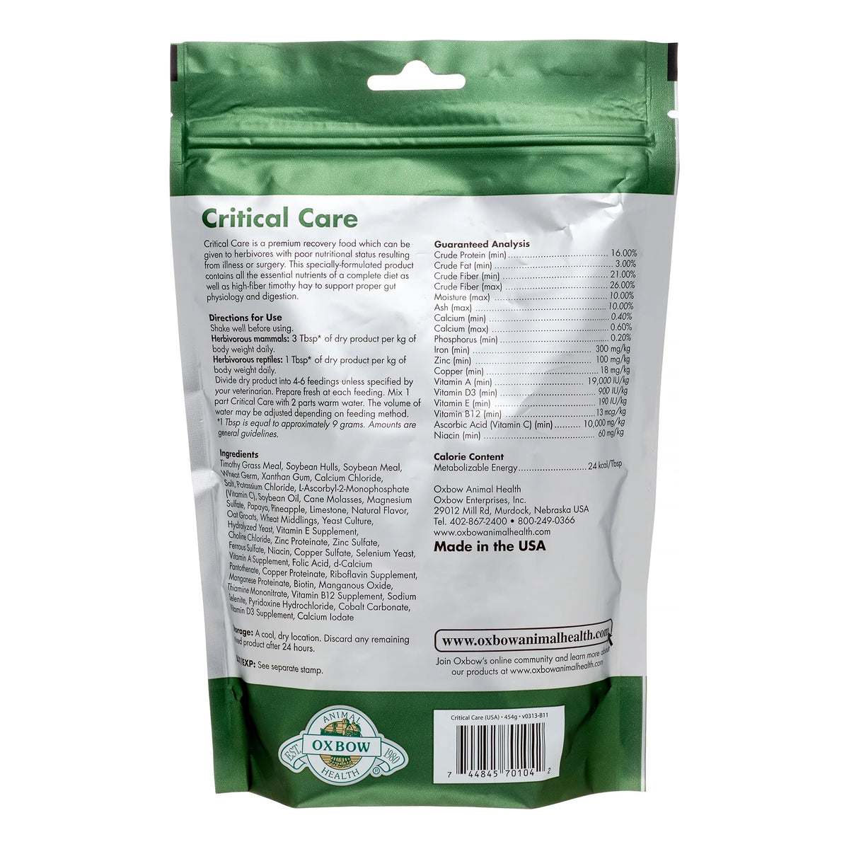 Small Animal Food 16 oz B153